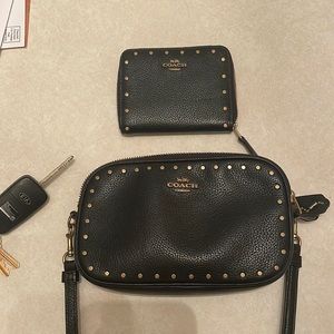 Coach small crossbody bag and match wallet